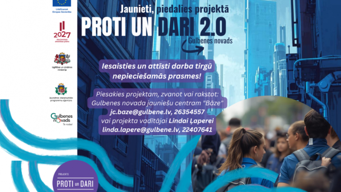 Piesakies projektam “Proti un dari 2.0”!