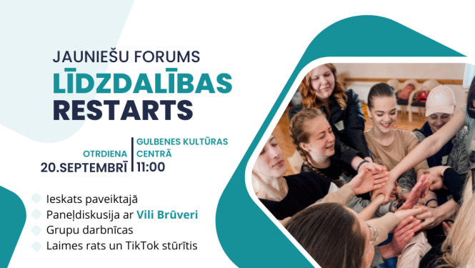 Piesakies – Jauniešu forumam “Līdzdalības restarts”