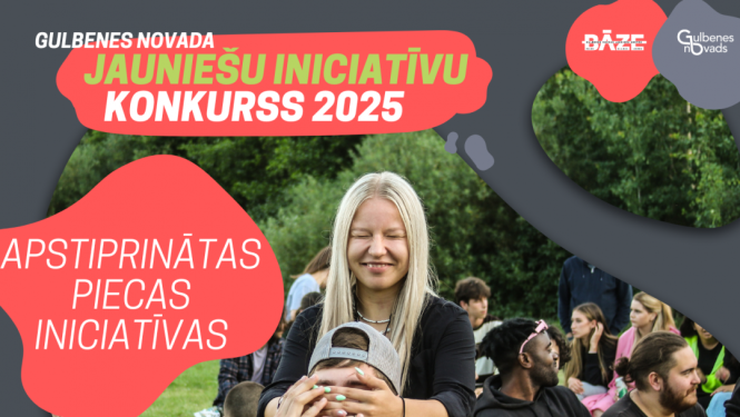 Apstiprinātas 5 iniciatīvas, “Gulbenes novada jauniešu iniciatīvu konkursa 2025” ietvaros