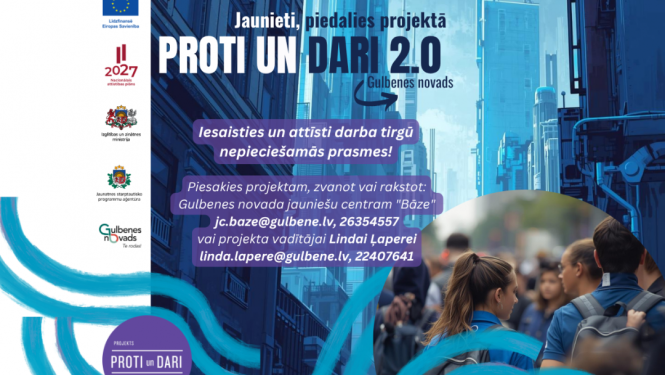 Piesakies projektam “Proti un dari 2.0”!
