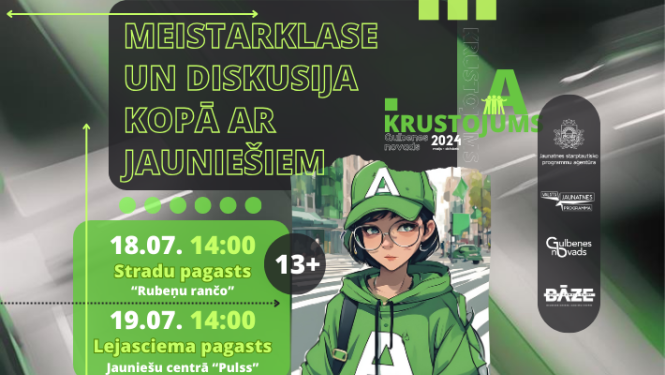 Piesakies “Krustojums A” aktivitātei “Meistarklase un diskusija ar jauniešiem”